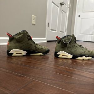 Travis scott olive green jordan 6